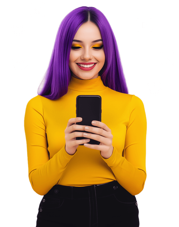 девушка с телефоном